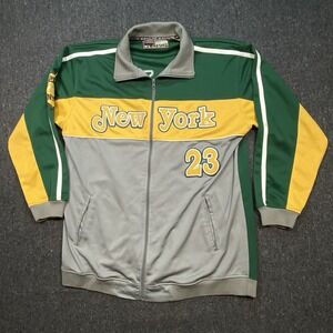 VTG Team Sports 212 New York #23 ZipUp ColorBlock Track Jacket Sz XL Embroidered